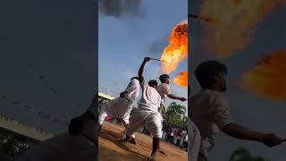 Our students of both Genders displaying their Silambam Skills. A spectacle to watch