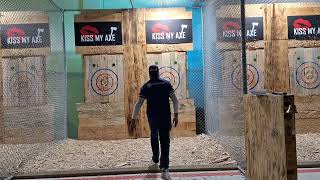 My first time axe-throwing.