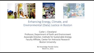 Enhancing Energy, Climate, and Environmental (Data) Justice in Boston