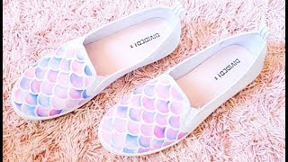 SUPER EASY MERMAID SHOES DIY scarpe da sirena 💎💎💎 #Seapunk #mermaid #pastel MERMAID MUST