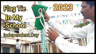 flag tie in my school,77th independent day 2023, @srinupetcreations,