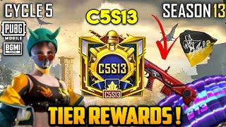 C5S13 Tier Rewards !🔥 Diamond Tier Gun Skin | C5S13 All Tier Rewards | Cycle 5 Season 13