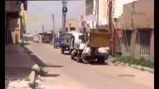 Syria Al Herak Daraa drive the inhabitants of the city to clean up the city and restore