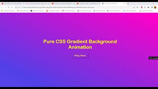 Animated Gradient Background using HTML CSS | CSS Animation