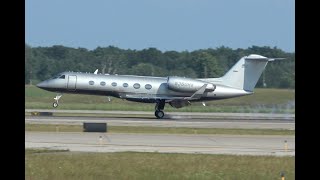 Gulfstream IV landing, DTW