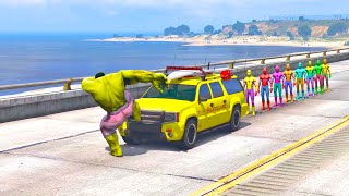 Hulk Smashing Cars | Cars Vs Super Hero Hulk | Gta 5