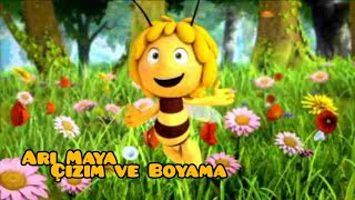 TRT Çocuk Arı Maya Çizim ve Boyama| Arı Maya|Maya The Honey Bee 🐝| Çocuklar için Boyama 💛