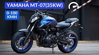 Yamaha MT-07(35KW) 0-100 KM/H Aceleration test