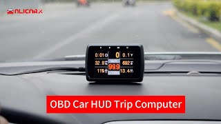 ALicar A501 OBD Car HUD Head Up Display Trip Computer Intelligent Tire Monitoring Fuel Consumption