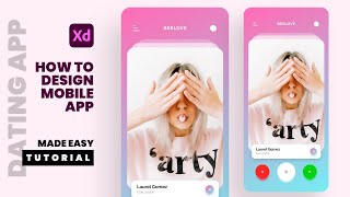 Mobile App UI Design in Adobe XD (Dating Profile App) - Tutorial 2020