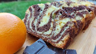 How To Make Chocolate Orange Marble Cake | EASY Chocolate Marble Cake