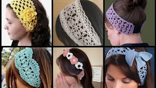 Very beautiful crochet headband pattern design latest designs #latestfashiontrend