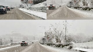 جولة صباحية أجواء ولحضات ممتعة تحت  تساقط الثلج❄ رائعة  في ايطاليا❄☃️