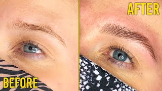 How to fix Overplucked Brows with Brow Lamination