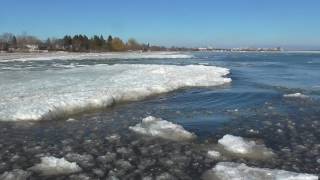 Alpena Michigan Thompson's Pier/Park February 2017!! Lake Huron