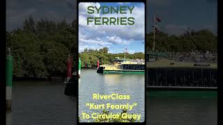 Sydney Ferries | RiverClass “Kurt Fearnley” and RiverCat “Dawn Fraser” #sydneyferries