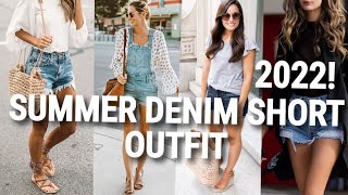 Denim Short Outfits For Women|Jean Short|Ripped Denim Short|ASOS-Fashion Tips-USA