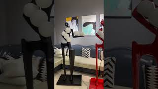 Greeter Sculpture Figure Floor Lamp