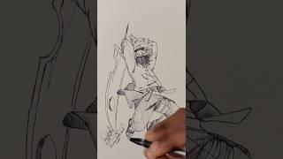 Speed drawing StickMan to Copy Ninja 😱 #shorts #anime #drawings