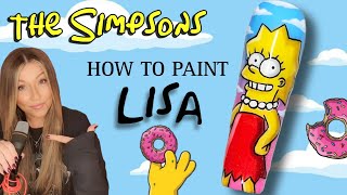 🎷 Lisa Simpson | Step By Step How To Paint | Nail Art Tutorial | The Simpsons Nails Design