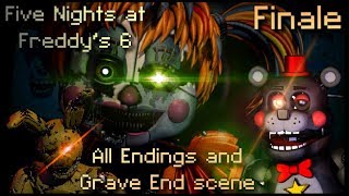 Five Nights at Freddy's 6 - Gameplay "All Endings and Grave Ending scene" Final part°