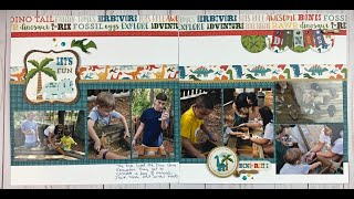 Let's Have Some Fun - Echo Park - Dino Friends - Double Page Scrapbook Layout