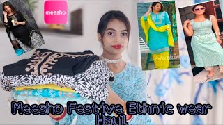 #Meesho Festive Ethnic Wear Collection Under Rs500# Designer Kurti set Haul#Look Book For Diwali 🪔🎉🎊