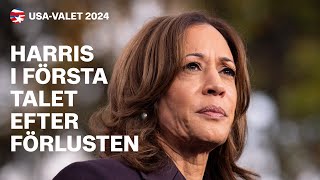 Kamala Harris tal efter förlusten