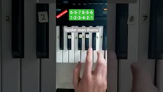 How to play spider-man on the piano 🕷️#spiderman #easypianotutorial #marvel #mcu #pianotutorial