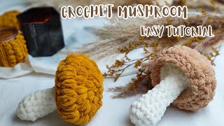 Easy Crochet Plush Mushroom Tutorial |  Cozy Autumn Amigurumi Projects | Fall Craft Ideas