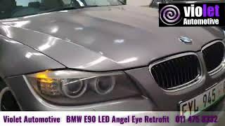 BMW E90 LCI headlights custom built by Violet Automotive