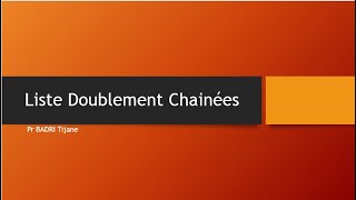 Liste Doublement Chaînées en C