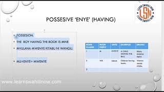 GRAMMAR MONDAY: THE POSSESSIVE -ENYE