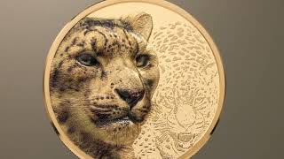 2024 Mongolia 1 Ounce Snow Leopard Ultra High Relief Gold Proof Coin