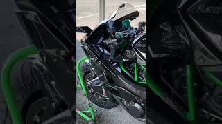 Ninja H2 with that blue exhaust looks amazing #shorts