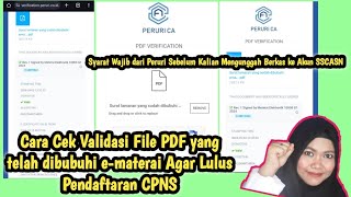 Cara Cek Validasi File PDF yang telah dibubuhi e-materai Agar Lulus Pendaftaran CPNS || WAJIB Di CEK