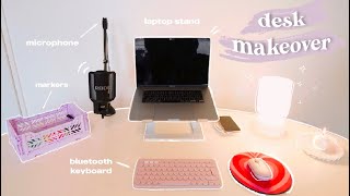 Homeoffice Makeover - Schreibtisch aufräumen und organisieren (minimalistisches aesthetic Setup) ✨