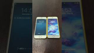 iPhone 6 on iOS 8 vs iPhone 6s on iOS 15 boot up test #shorts #iphone6 #ios8 #iphone6s #ios15