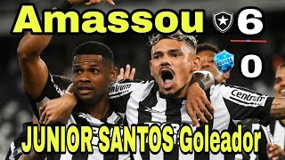 SHOW DE JUNIOR SANTOS. TIQUINHO VOLTA A MARCAR. GOLEADA E CLASSIFICAÇÃO NA LIBERTADORES. ⚫⚪⚫⚪