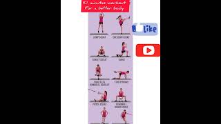 10 minutes workout for better body fitness