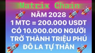 MATRIX CHAIN ĐANG PHÁT TRIỂN MẠNH. 1 GIỜ LỤM 1 K USDT TỪ MTC ĐANG BAY