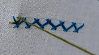 How to work a double herringbone stitch