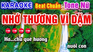 Nhớ Thương Ví DặmKaraoke Beat Chuẩn Tone Nữ - Hà My Karaoke