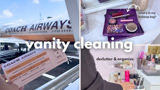 Vanity decluttering & organizing | What's in my makeup bag? • Visit Coach Airways Freeport A'Famosa✨