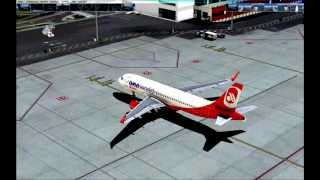 [FSX] Air Berlin A320 Oneworld landing at Madeira LPMA