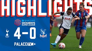 Women's Super League Highlights: Tottenham Hotspur 4-0 Crystal Palace