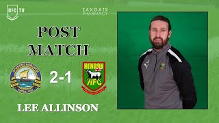 Lee Allinson post match v GOSPORT BOROUGH - 11 November 2023