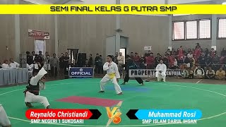 SENGIT ‼️SEMI FINAL KELAS G PUTRA SMP | Reynaldo Christiandi Vs Muhammad Rosi #bupaticup2023