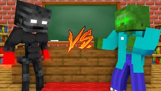 Monster School : ZOMBIE VS WITHER CHALLENGE - Minecraft Animation