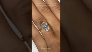 Oval Cut Solitaire Style Moissanite Engagement Ring #ringgoals #ytshort #engagmentring #yt